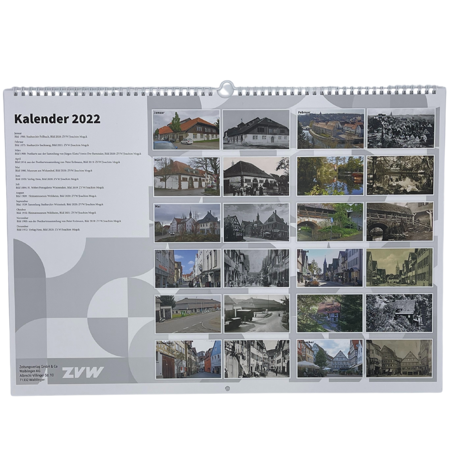 Kalender "Damals und Heute" Kalender "Damals und Heute"