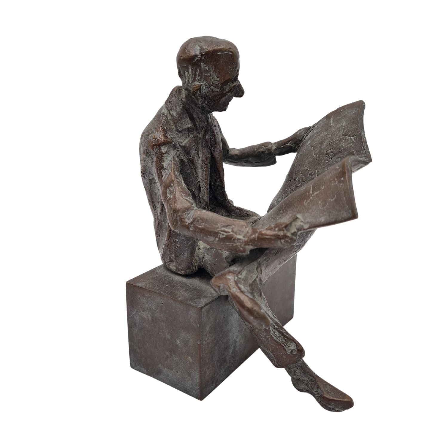 Bronzefigur "Der Zeitungsleser"