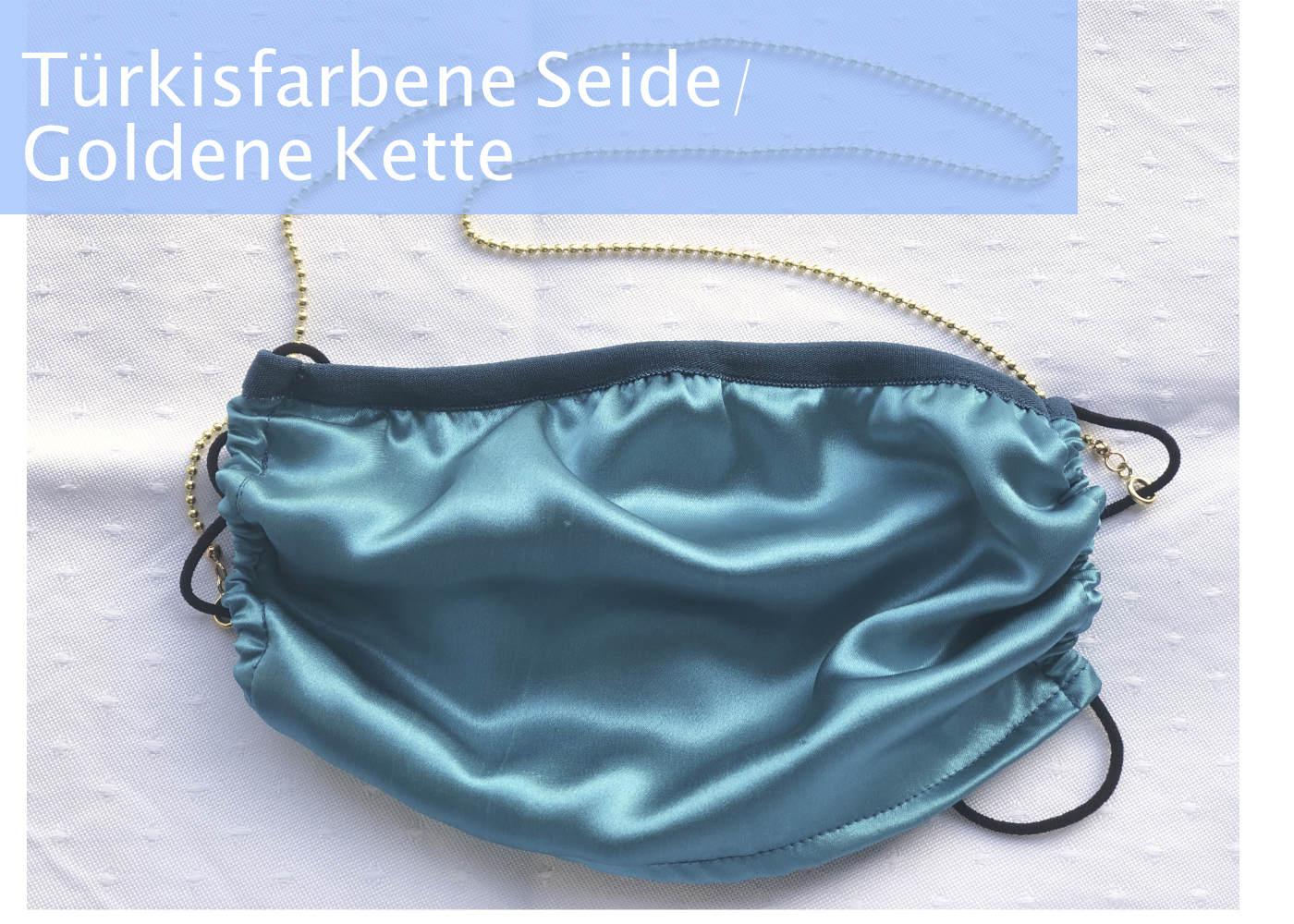 Damen: Seiden-Maske mit Kette Damen: Seiden-Maske mit Kette