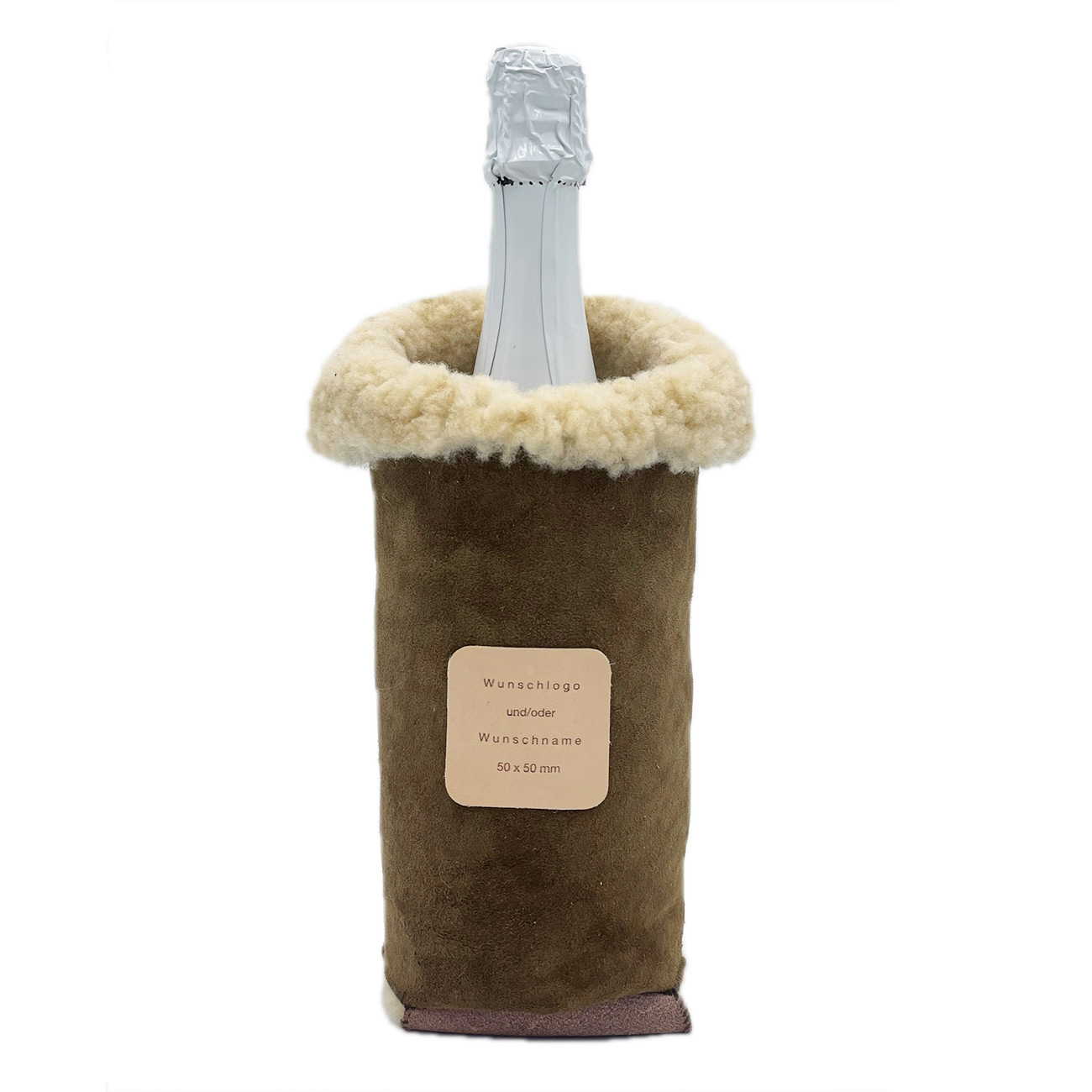 Flaschenkühler aus Schaf-Fell