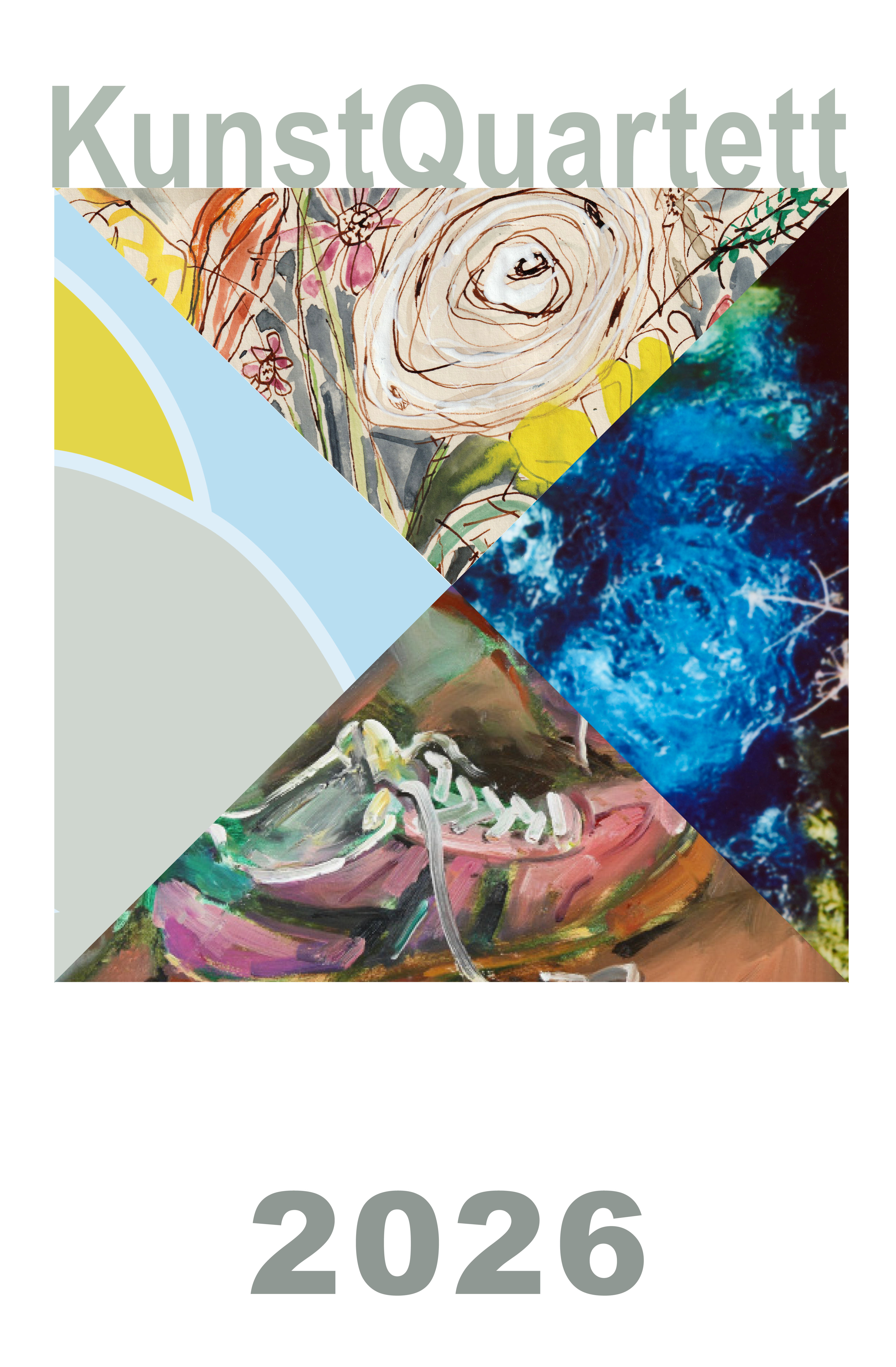 abstraktes Titelbild des Kunstkalenders "KunstQuartett"